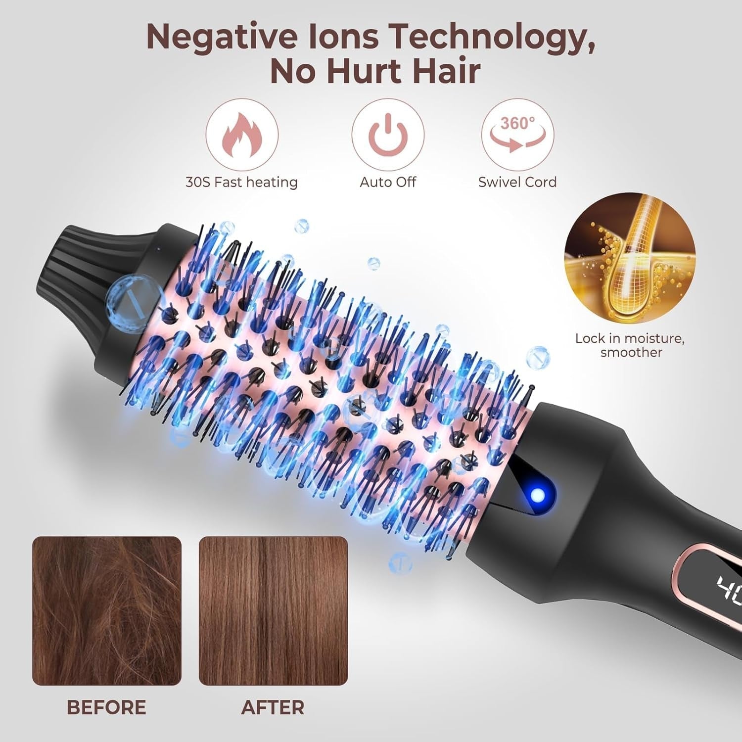 3-in-1 Negative Ion Thermal Brush